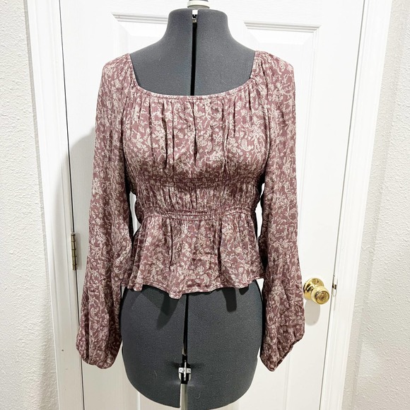 Final Touch Floral Peasant Top Large - Picture 9 of 9